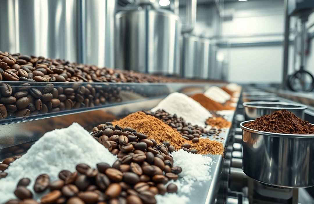 مواد اولیه خط تولید کافی میکس